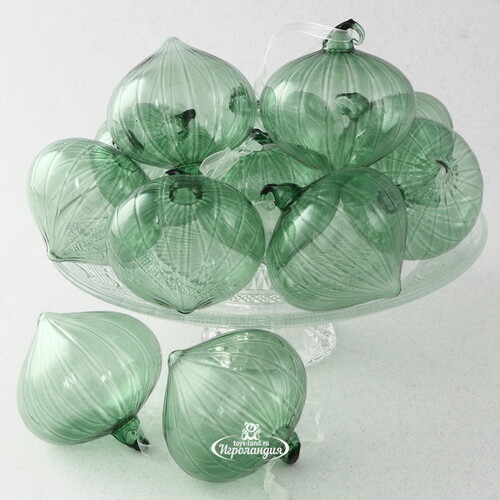 Набор стеклянных елочных игрушек Isola Verde 8 см, 12 шт, подвеска Koopman