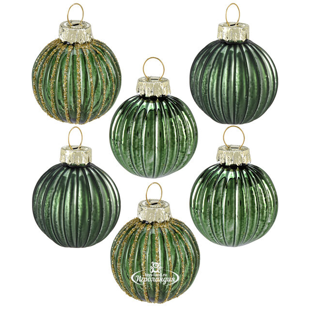 Набор стеклянных шаров Green Glance 4 см, 12 шт Koopman (Купман)