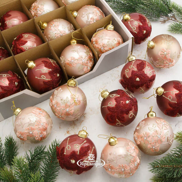 Набор стеклянных шаров Дюжардан 8 см 11 шт, уцененный Koopman