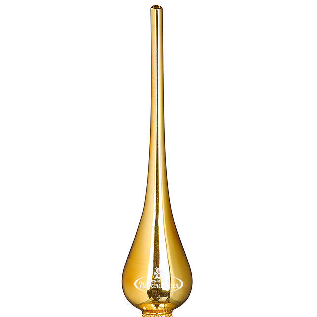 Верхушка на елку Lanberis - Kilv 30 см золотая, стекло Koopman