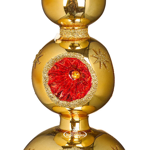 Верхушка на елку Lanberis - Kilv 30 см золотая, стекло Koopman