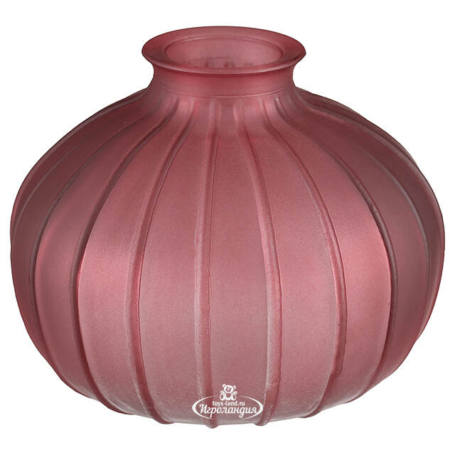 Стеклянная ваза для цветов Evening Dawn 9 см темно-розовая Koopman