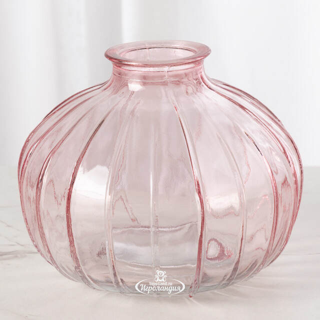 Стеклянная ваза для цветов Evening Dawn 9 см светло-розовая Koopman