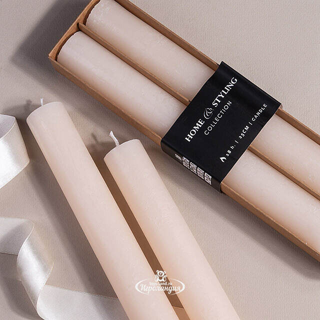 Набор столовых свечей Jennifer 25 см, 2 шт, кремовый Koopman
