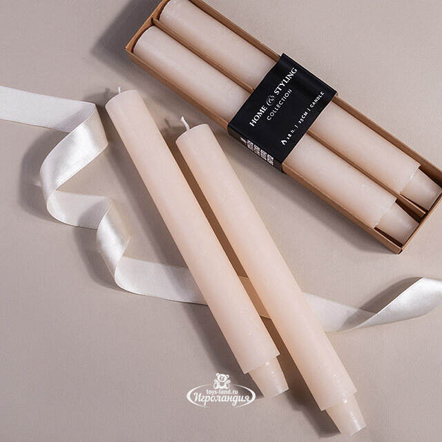 Набор столовых свечей Jennifer 25 см, 2 шт, кремовый Koopman