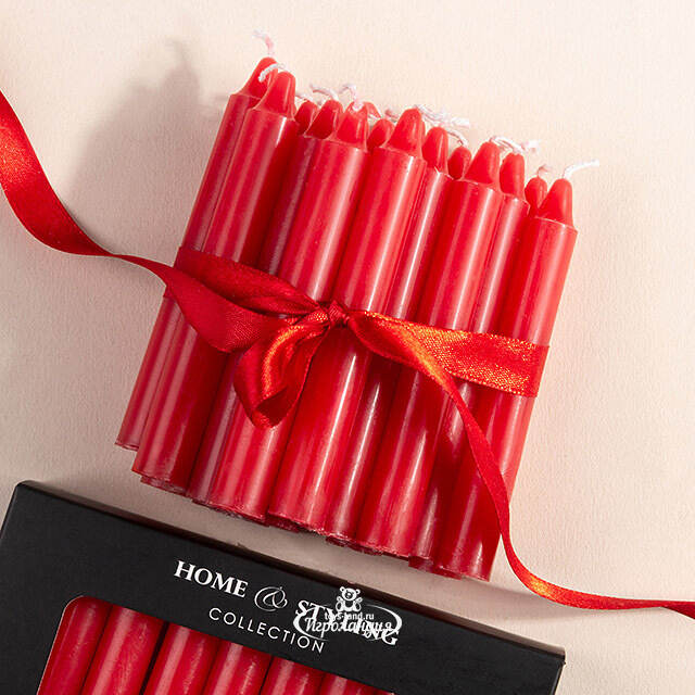 Набор свечей Brecon 10 см, 20 шт, красный Koopman (Купман)