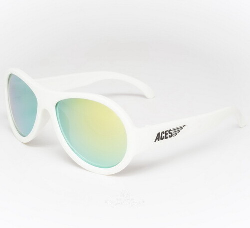 Солнцезащитные очки для подростков Babiators Aces. Шалун, 6-14 лет, белый, оранжевые линзы Babiators