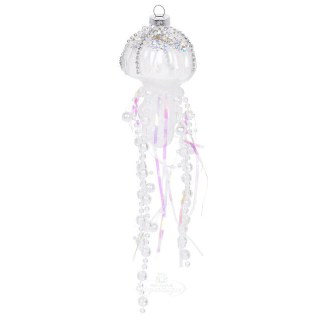Стеклянная елочная игрушка Jellyfish Dance 21*6 см прозрачная, подвеска Koopman (Купман)
