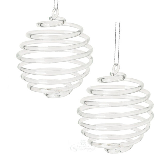 Набор стеклянных елочных шаров La Spirale 8 см, 2 шт Koopman (Купман)