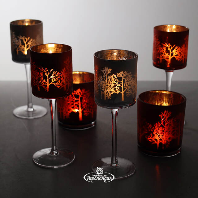 Декоративный подсвечник Адальюр 20 см серебряный Edelman