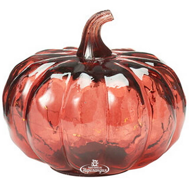 Светящаяся фигурка Тыква Dunkeld 13 см красная, таймер, на батарейках Koopman