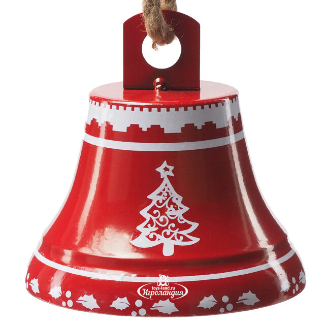 Елочная игрушка Колокольчик - Christmas Tree 14 см красный, подвеска Koopman