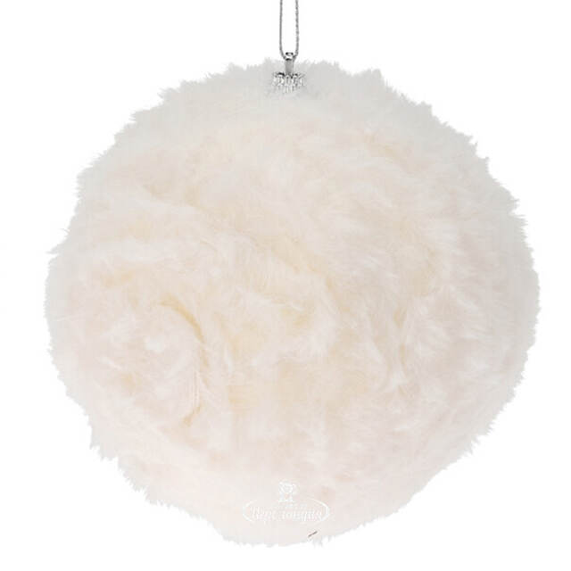 Елочный шар-снежок Fluffy Snowballs 12 см белый Koopman