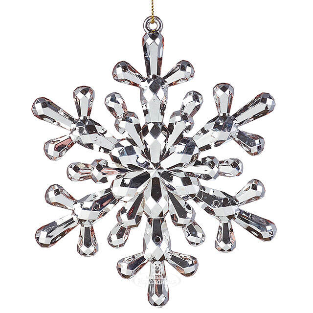 Набор елочных игрушек Снежинки Diamante 12 см, 3 шт Koopman