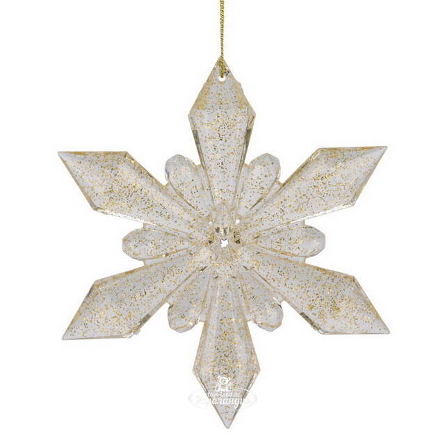 Елочная игрушка Снежинка - Maclaren Gold 12 см, подвеска Koopman