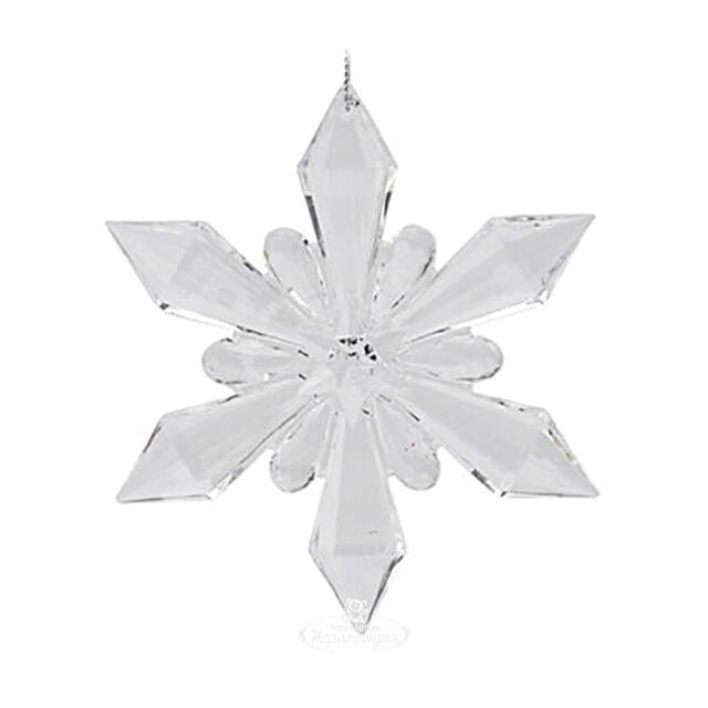Елочная игрушка Снежинка - Maclaren Silvo 12 см, подвеска Koopman