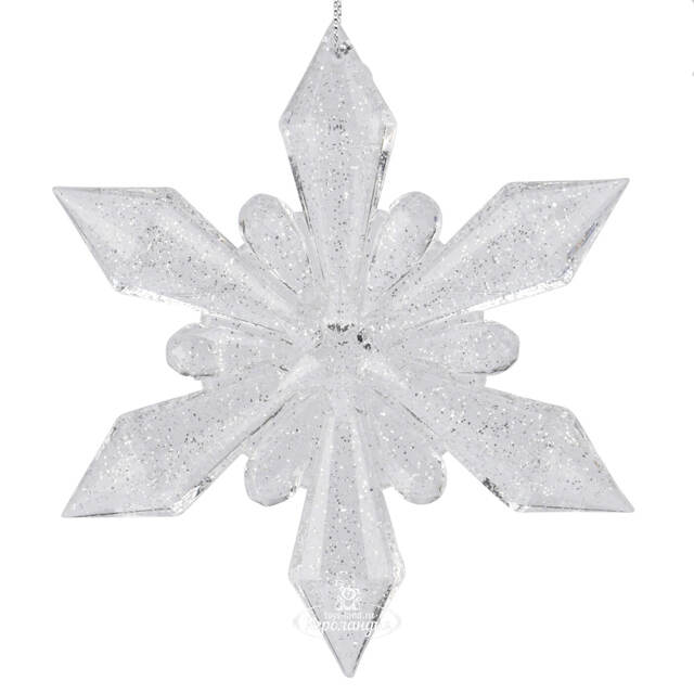 Елочная игрушка Снежинка - Savolle Silvo 12 см, подвеска Koopman