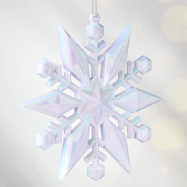 Елочная игрушка Снежинка - Maclaren Lilac 12 см, подвеска Koopman