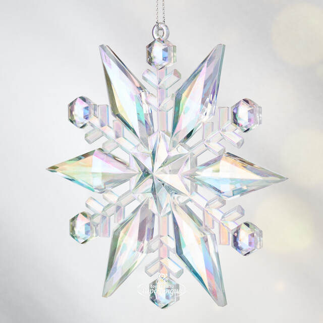 Елочная игрушка Снежинка - Maclaren Bow 12 см, подвеска Koopman