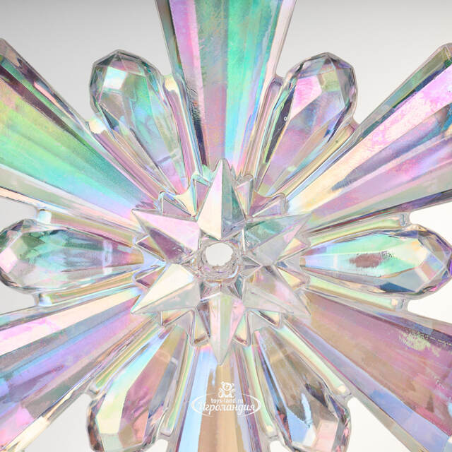 Елочная игрушка Снежинка - Savolle Bow 12 см, подвеска Koopman