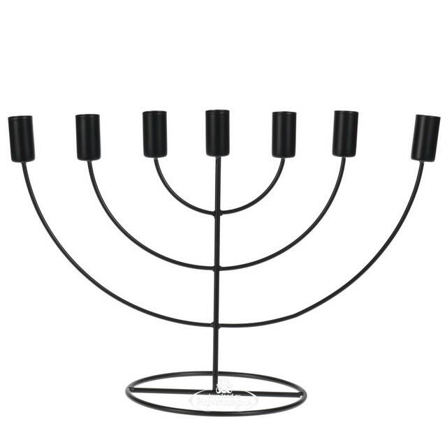 Подсвечник канделябр на 7 свечей Адажио 35 см, черный Koopman
