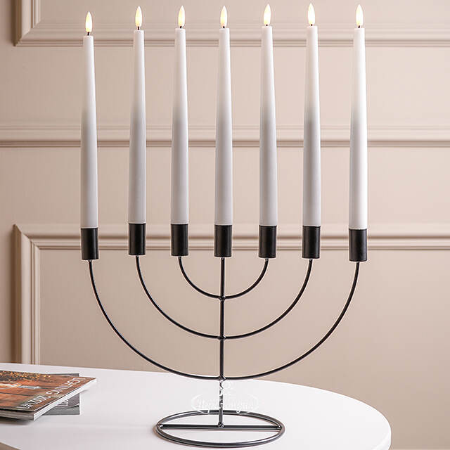 Подсвечник канделябр на 7 свечей Адажио 35 см, черный Koopman
