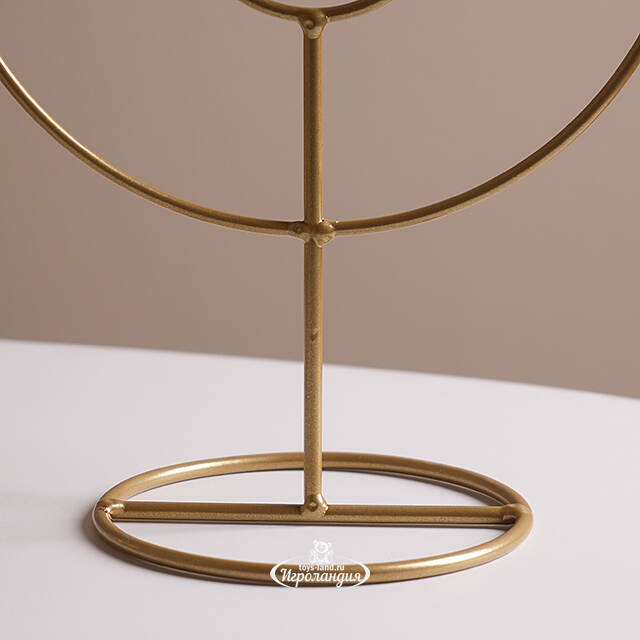 Подсвечник канделябр на 4 свечи Адажио 21 см, золотой Koopman