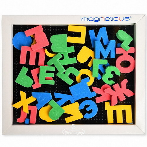 Обучающий набор Мягкие магнитные буквы с игровыми заданиями Magneticus
