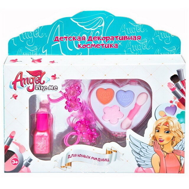 Набор детской декоративной косметики - Сердечко, 4 предмета Angel Like Me (Энджел Лайк Ми)