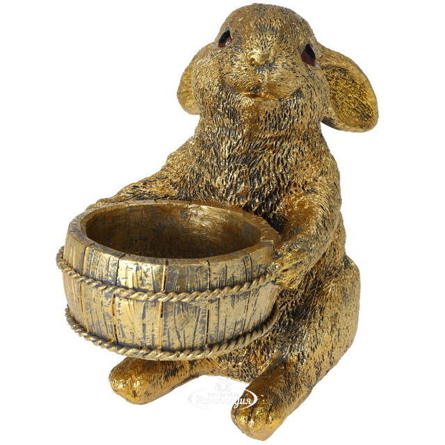 Декоративный подсвечник Rabbit - Holding Barrel 13 см Koopman