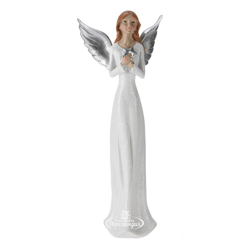 Статуэтка Ангел Шарлотта с серебряными крыльями 22 см Koopman