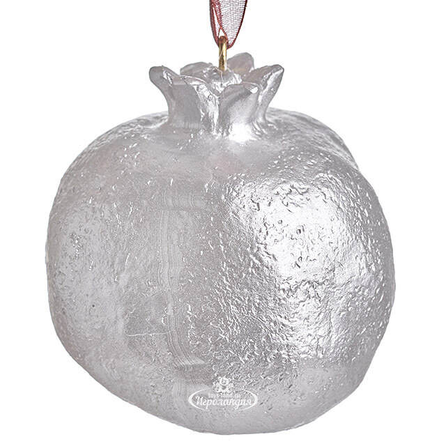 Елочная игрушка Гранат Dulverton 6 см серебряная Koopman