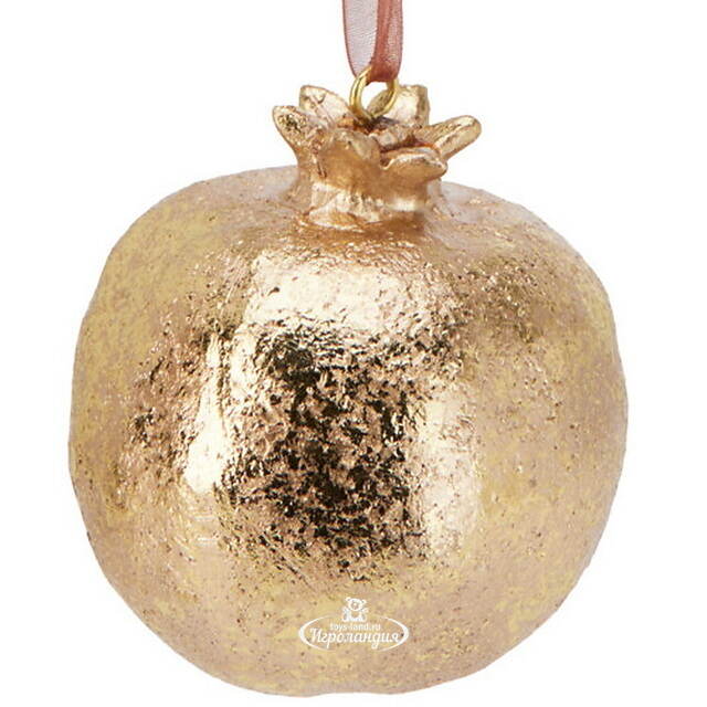 Елочная игрушка Гранат Dulverton 6 см золотая Koopman