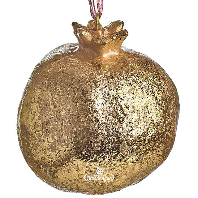 Елочная игрушка Гранат Dulverton 6 см золотая Koopman