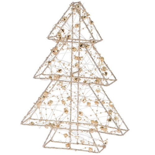Светящаяся елка Малберри - Golden Diamonds 30 см, 20 теплых белых LED ламп, таймер, на батарейках Koopman