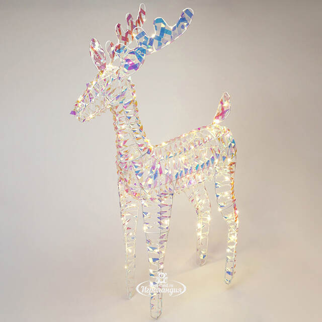 Светодиодная фигура Олень Astrid 80 см, 200 теплых белых микро LED ламп, таймер, IP44 Koopman
