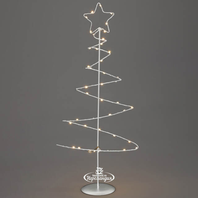 Декоративная светящаяся елка Риверли Вайт 53 см, 46 теплых белых LED ламп, таймер, на батарейках Koopman