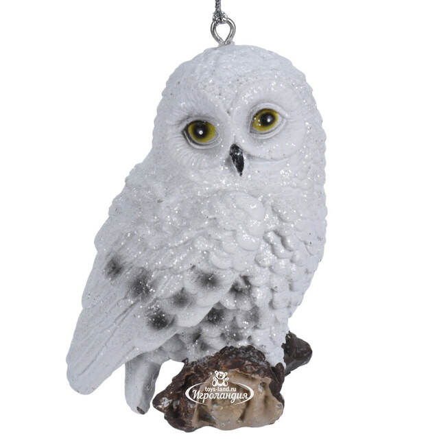 Елочная игрушка Сова Арнолиа - Гостья из белоснежной пурги 10 см, подвеска Koopman