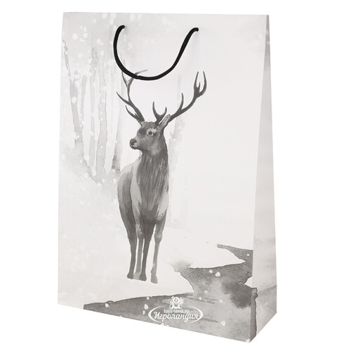 Новогодний пакет Зимний Лес - Снежный Олень 34*25 см Koopman