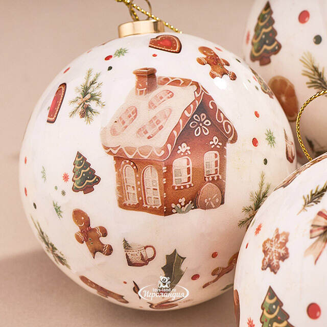 Набор елочных шаров Gingerbread - Пряничные человечки 8 см, 4 шт Koopman