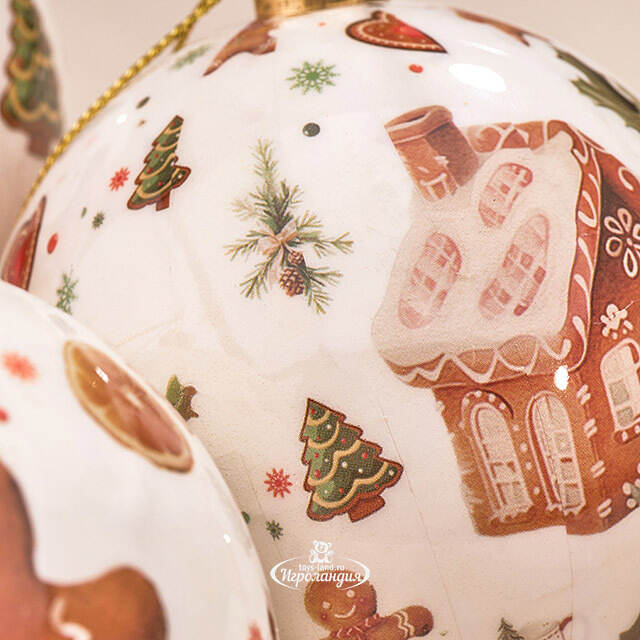 Набор елочных шаров Gingerbread - Пряничные человечки 8 см, 4 шт Koopman