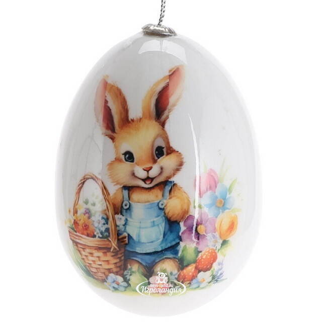 Пасхальные украшения Яйца: Easter Bunnies 7 см, 4 шт, подвеска Koopman