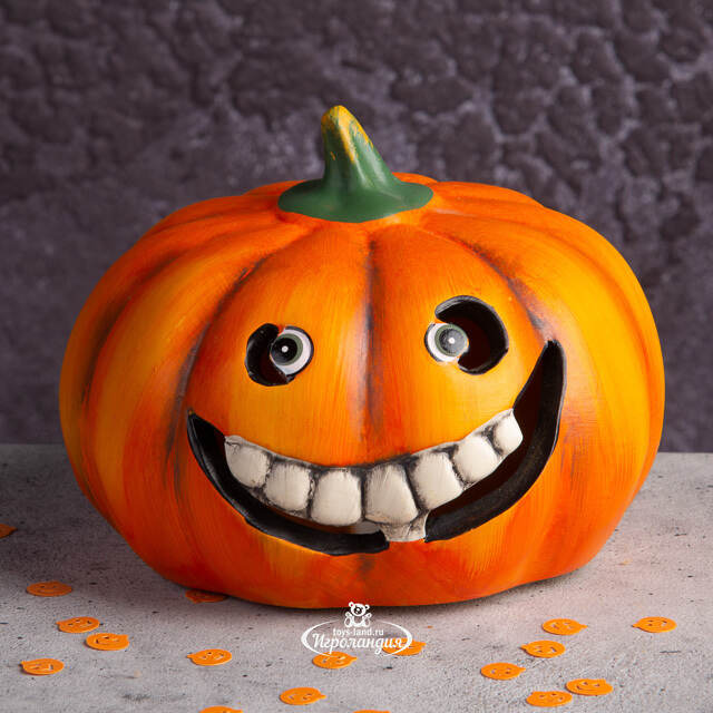 Фигурка на Хэллоуин Одержимая Тыква 14 см с подсветкой Koopman