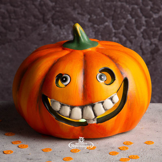 Фигурка на Хэллоуин Одержимая Тыква 14 см с подсветкой Koopman