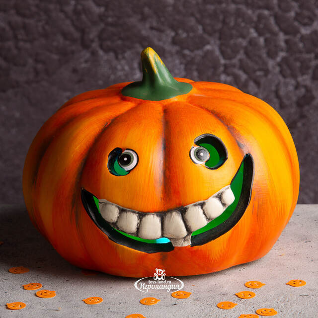 Фигурка на Хэллоуин Одержимая Тыква 14 см с подсветкой Koopman