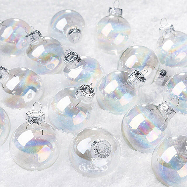 Набор стеклянных елочных шаров 3.5 см перламутровый mix, 16 шт Koopman