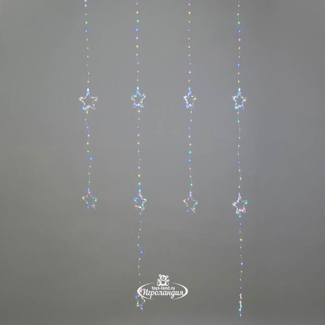 Светодиодная гирлянда бахрома Звездопад Estelar 2*2 м, 415 разноцветных LED ламп, контроллер, таймер, IP44 Koopman