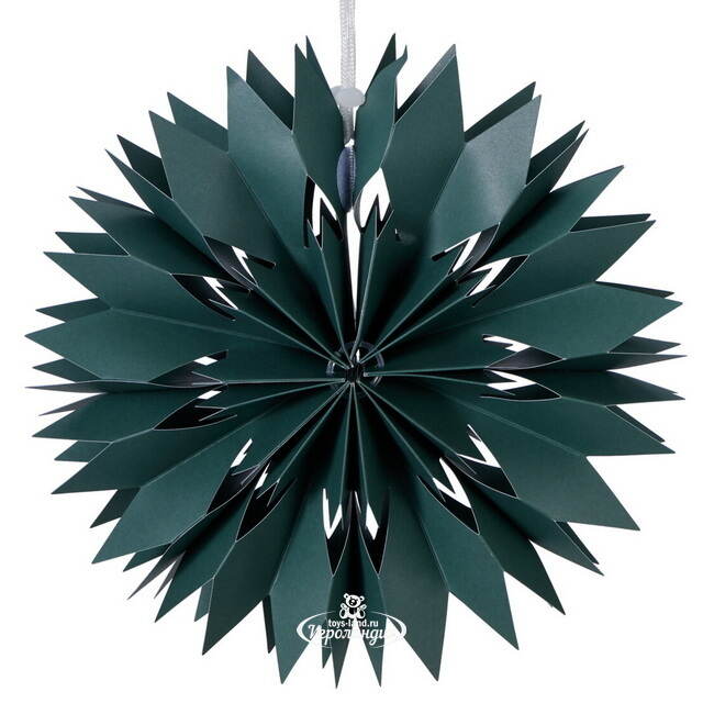 Объемная Снежинка - Tabernas 30 см зеленая, бумага Koopman
