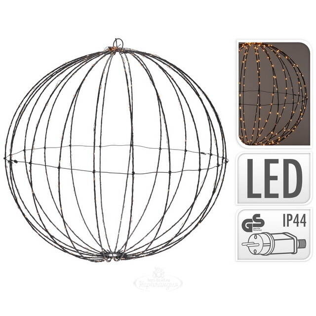 Светящийся шар Bright Ball 60 см, 400 экстра теплых белых LED ламп, таймер, IP44 Koopman