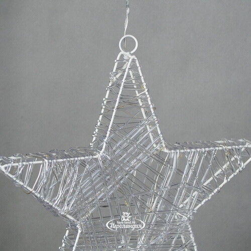 Светящаяся звезда Алансон 30 см, 30 теплых белых мини LED ламп, на батарейках, IP20 Koopman
